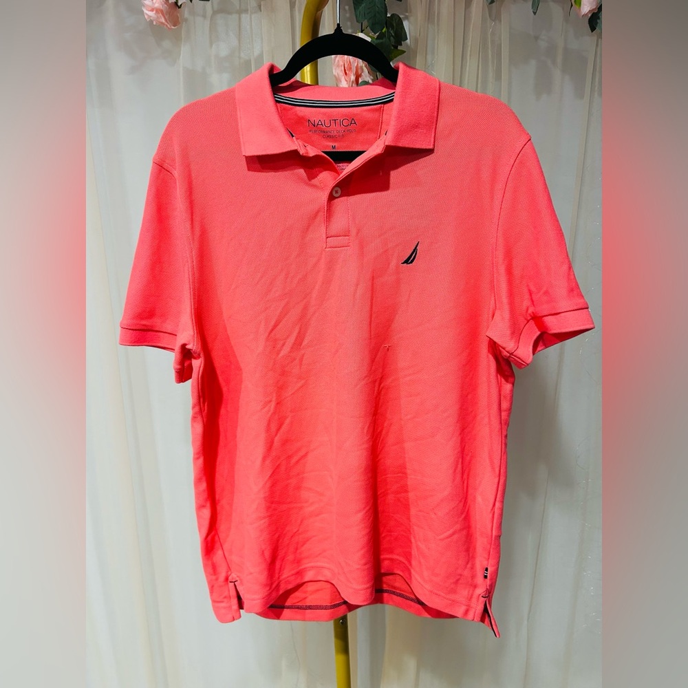 Nautica Men's Bright Coral Polo Shirt